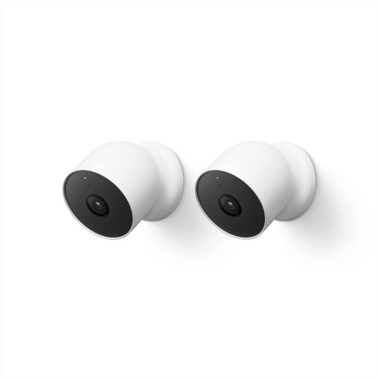 Google Nest Cam Outdoor or Indoor, Battery - 2nd Generation - 2 Pack