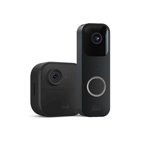 Blink Video Doorbell + 1 Outdoor 4 smart security camera (4th Gen) with Sync Module 2 | Two-year battery life, motion detection, two-way audio, HD video, Works with Alexa