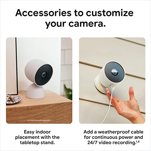 Google Nest Cam Outdoor or Indoor, Battery - 2nd Generation - 2 Pack