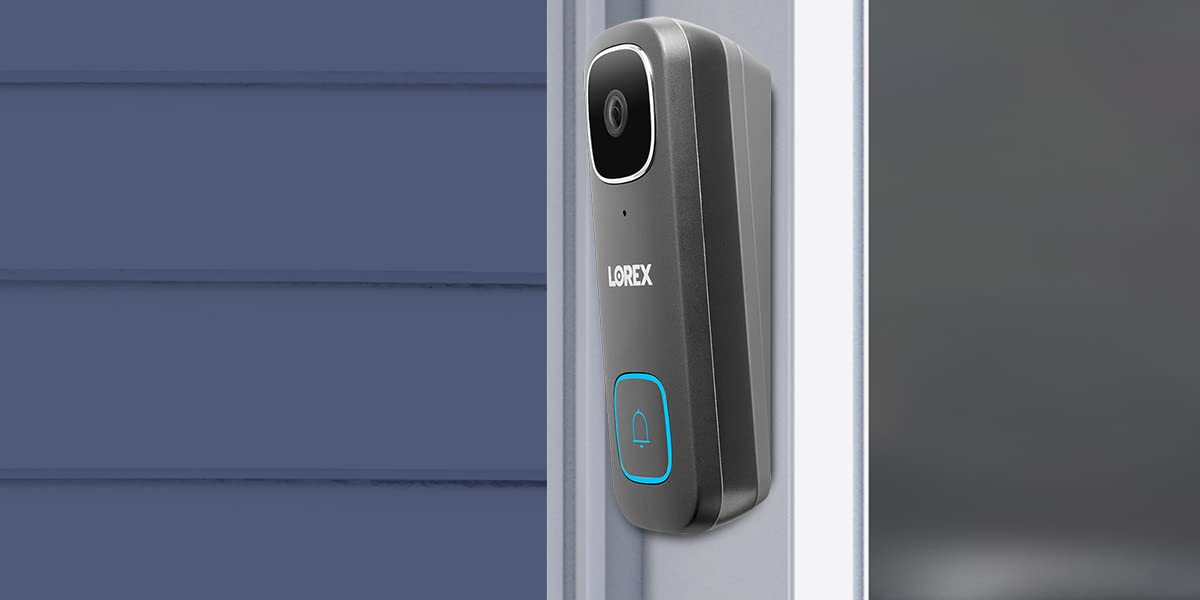 Lorex 1080p Resolution Wired Video Doorbell - Front Door Security with Motion Detection Camera and 2-Way Talk - Surveillance for Front Door, Home and Business