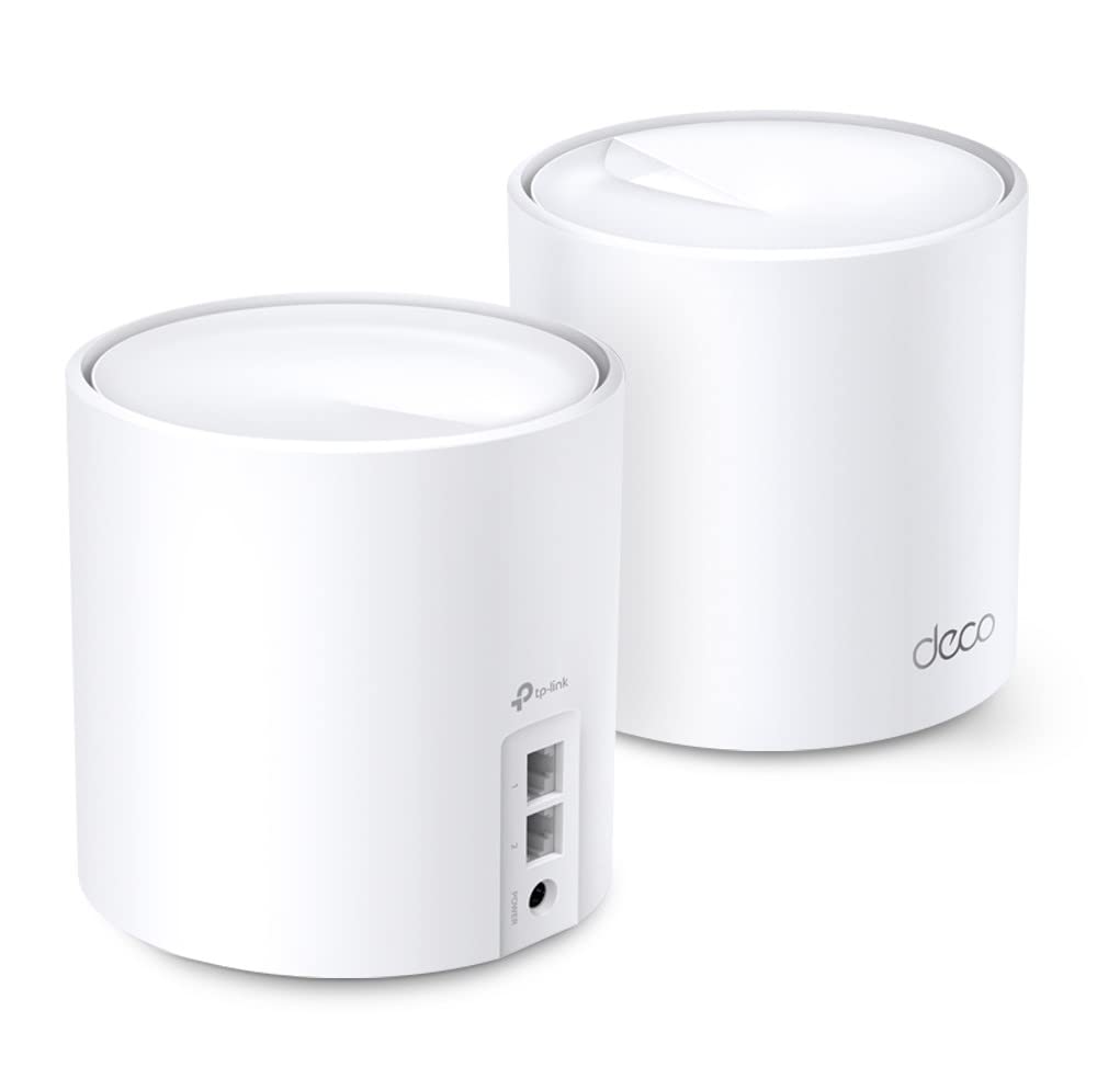 TP-Link Deco AX1800 WiFi 6 Mesh System (Deco X20) - Covers up to 4,000 Sq. Ft., Replaces Wireless Internet Routers and Extenders, 4 Ethernet Ports in total, supports Ethernet Backhaul, 2-Pack