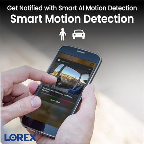 Lorex E893DD-E Indoor/Outdoor 4K Ultra HD Smart Deterrence IP Dome Camera with Smart Motion Detection Plus, 150ft Night Vision, CNV, 2.8mm, IP67, Audio, Works with N843, N844, N863B Series, White