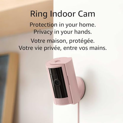 Ring Indoor Cam (2nd Gen) | latest generation, 2023 release | 1080p HD Video & Colour Night Vision, Two-Way Talk, and Manual Audio & Video Privacy Cover | Blush