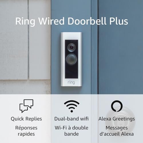 Ring Wired Doorbell Plus (Video Doorbell Pro) – Upgraded, with added security features and a sleek design (existing doorbell wiring required)