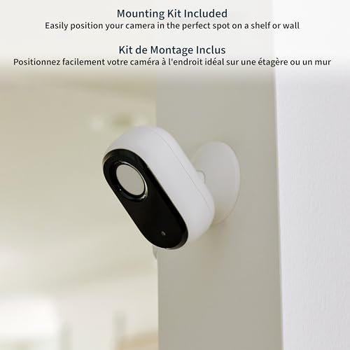 Arlo Essential Security Camera 2K | Indoor Only| 2nd Gen | Baby Monitor & Pet Camera | Wireless with Spotlight, 2-Way Audio, Color Night Vision, Live Stream, Motion Activiation, Notifications-White