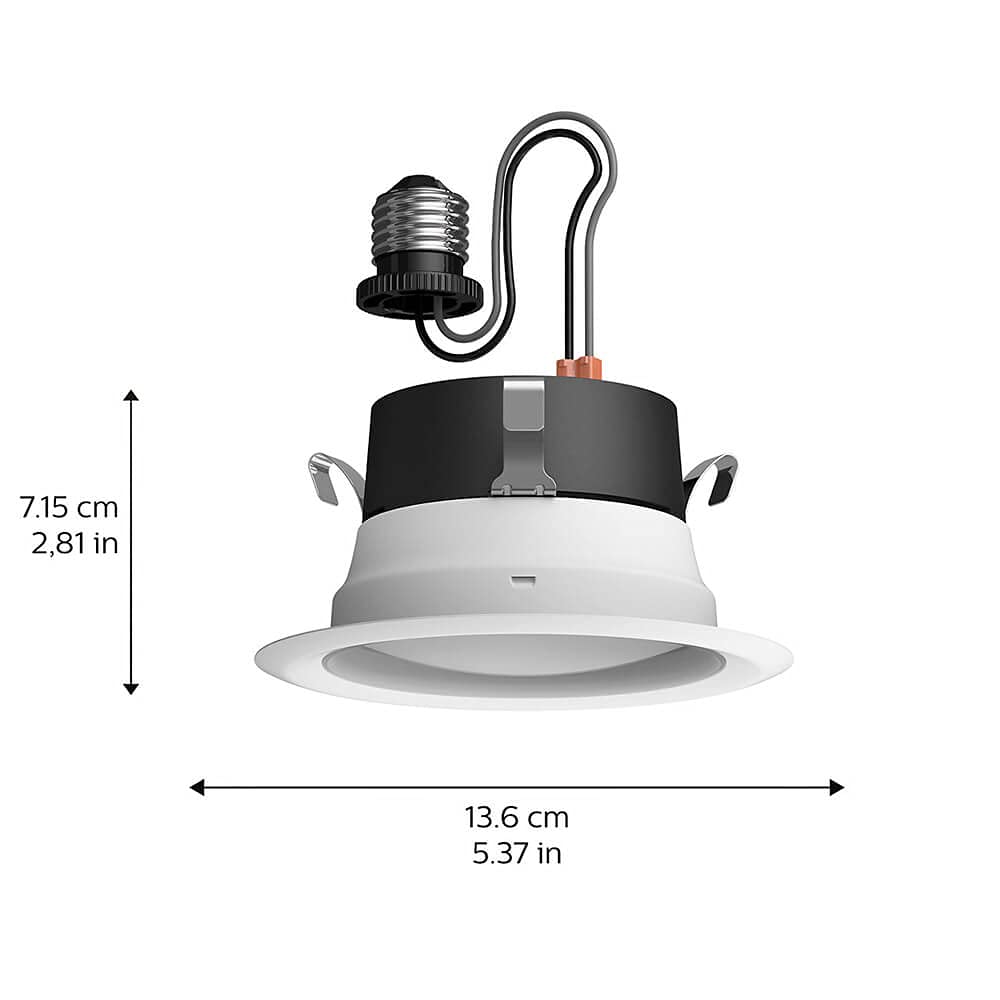 Philips Hue White & Color Ambiance Smart Retrofit Recessed Downlight 4", Color Changing, Bluetooth & Zigbee Compatible (Hue Hub Optional), Smart Ceiling Lighting