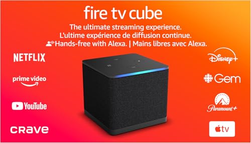 Amazon Fire TV Cube, Hands-free streaming device with Alexa, Wi-Fi 6E, 4K Ultra HD