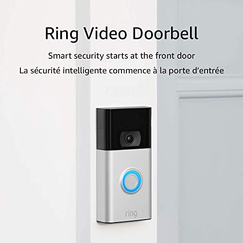 Ring Video Doorbell – 1080p HD video, improved motion detection, easy installation – Satin Nickel (2020 release)