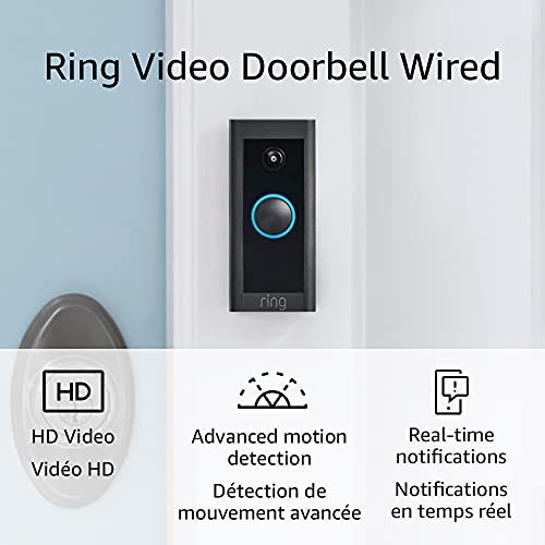 Ring Video Doorbell Wired | Use Two-Way Talk, advanced motion detection, HD camera and real-time alerts to monitor your front door (wiring required)