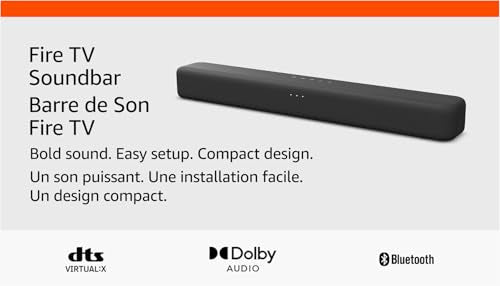 Amazon Fire TV Soundbar, 2.0 speaker with DTS Virtual:X and Dolby Audio, Bluetooth connectivity