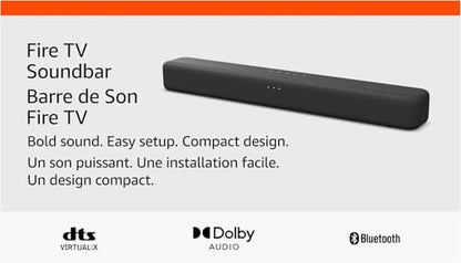 Amazon Fire TV Soundbar, 2.0 speaker with DTS Virtual:X and Dolby Audio, Bluetooth connectivity