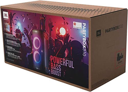 JBL PartyBox 310 Portable Bluetooth Party Speaker with Dazzling Lights and Powerful JBL Pro Sound - Black (JBLPARTYBOX310AM)