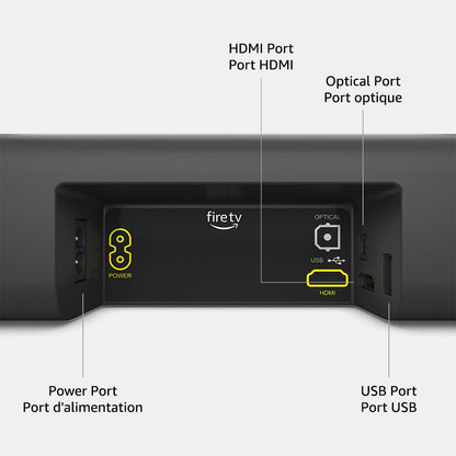 Amazon Fire TV Soundbar, 2.0 speaker with DTS Virtual:X and Dolby Audio, Bluetooth connectivity