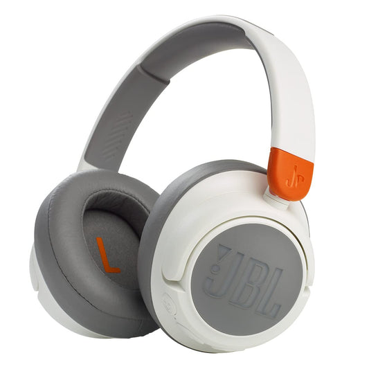 JBL JR 460NC - Wireless Over-Ear Noise Cancelling Kids Headphones, Up to 30 Hours of Playtime and JBL Safe Sound - White