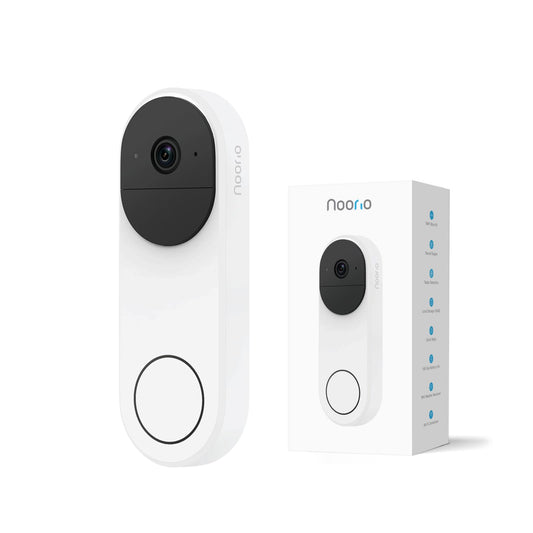 Noorio D110 Doorbell Camera Wireless No Subscription on 16GB Local Storage, Smart Video Doorbell Work with Alexa, Motion and Chime App Alert, Two-Way Talk, IP65 Waterproof, 2K+ Color Night Vision