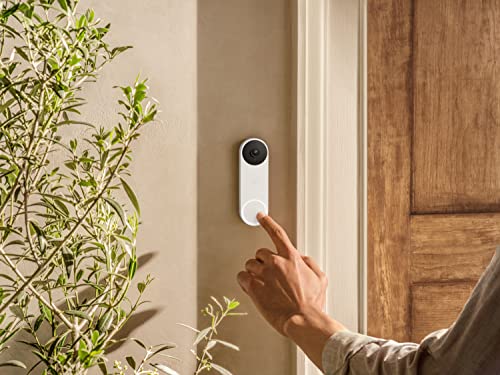 Google Nest Doorbell (Wired, 2nd Gen) - Wired Video Doorbell Camera - Doorbell Security Camera - Snow (G28DR)