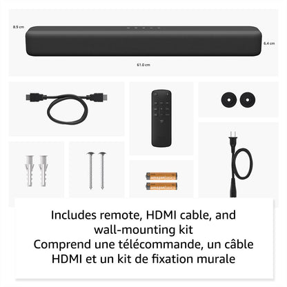 Amazon Fire TV Soundbar, 2.0 speaker with DTS Virtual:X and Dolby Audio, Bluetooth connectivity