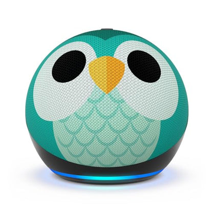 Amazon Echo Dot (5th Gen, 2022 release) Kids | Designed for kids, with parental controls | Owl