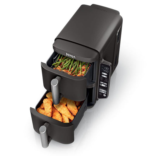 Ninja DoubleStack 2-Basket Air Fryer, DoubleStack Technology Cooks 4 Foods at Once, Space Saving Design, 8 QT, 6-in-1 SL201C (Canadian Version)