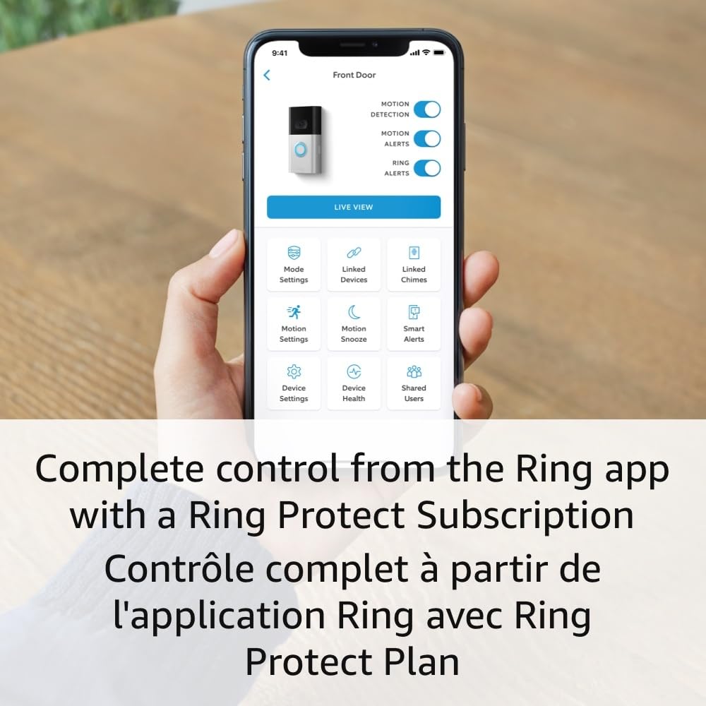 Ring Video Doorbell – 1080p HD video, improved motion detection, easy installation – Satin Nickel (2020 release)