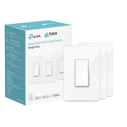 Kasa Smart Single Pole Light Switch by TP-Link (HS200P3) - Neutral Wire and 2.4GHz Wi-Fi Connection Required, Not Dimmer Switch, Works with Alexa and Google Home, No Hub Required, UL Certified, 3-Pack , White