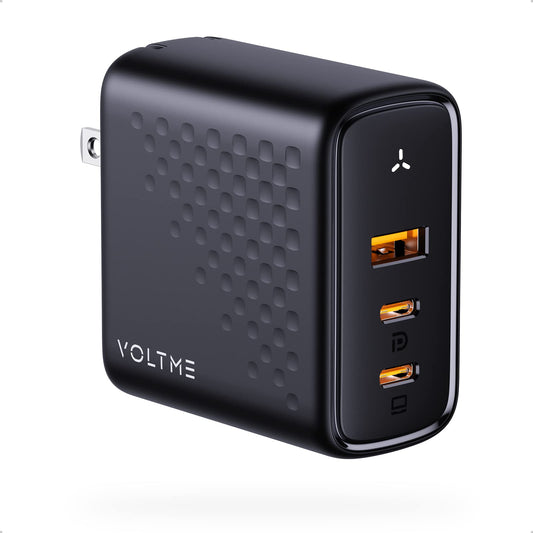 VOLTME 100W USB C Charger, V-Dynamic Tech, GaN III PPS Fast Compact Foldable Charger,3 Port Wall Charger for New MacBook Pro/Air, Galaxy S20/S10,iPhone 13/Mini/Pro Max, iPad Pro, Pixel and More