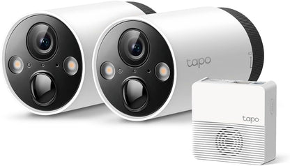 TP-Link Tapo 2K QHD Outdoor Wire-Free Security Camera System, Up to 180 Day Battery, Color Night Vision w/Starlight Sensor, Motion Detection, Works w/Alexa&Google Home (Tapo C420S2)