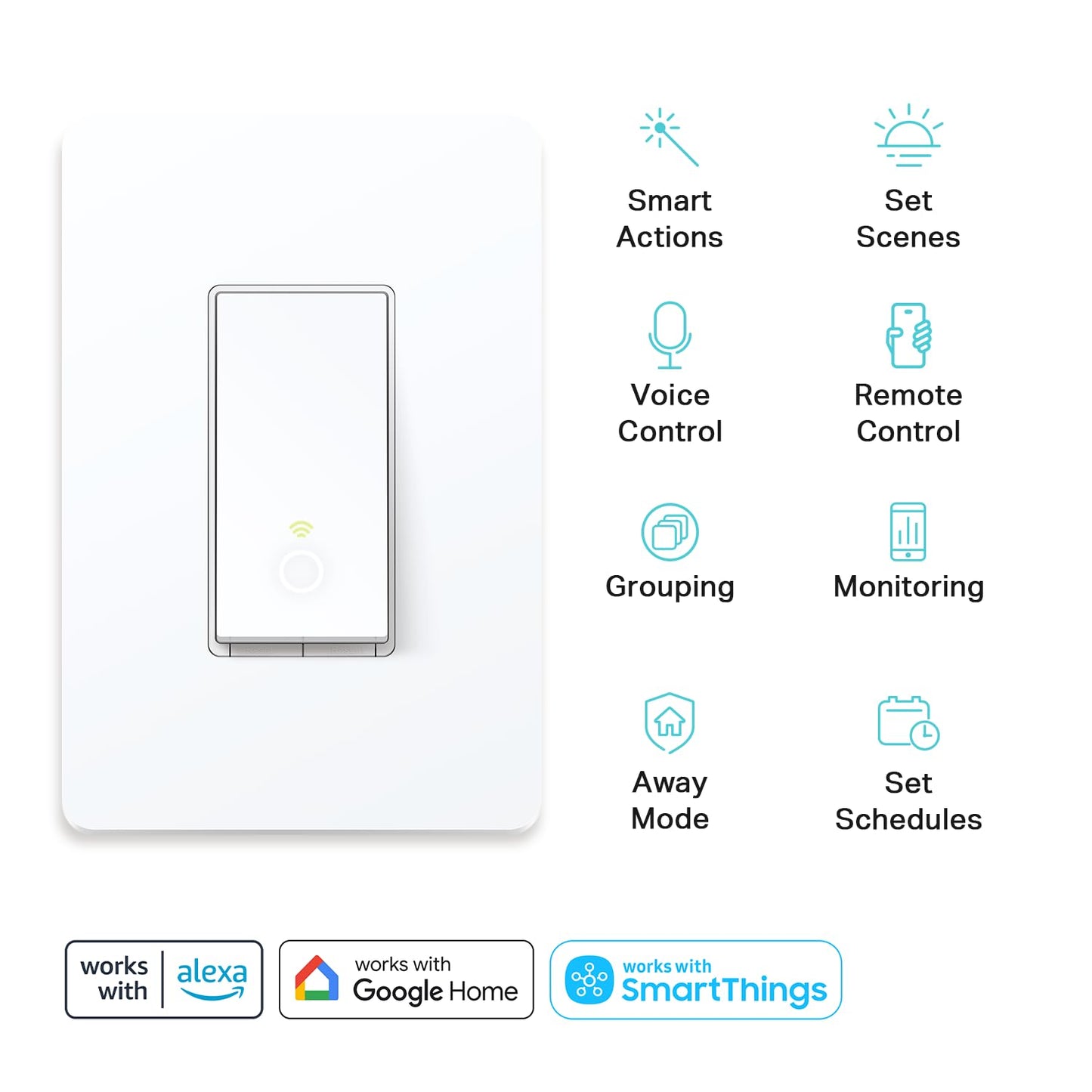 Kasa Smart 3-Way Light Switch Kit by TP-Link (HS210 KIT) - Neutral Wire and 2.4GHz Wi-Fi Connection Required, Works with Alexa and Google Home, No Hub Required, UL Certified, 2-Pack