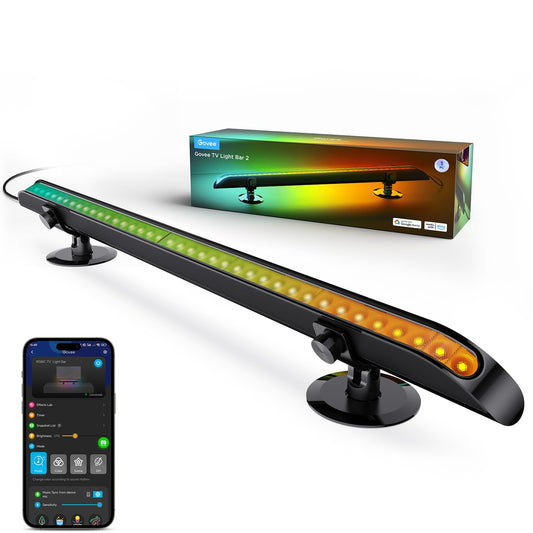 Govee Smart TV Light Bar, Upgraded 31 Inch LED Light Bar with Scene and Music Modes, RGBIC WiFi TV Light Bar with Multiple Placement Options Suitable for 55-70 inch TVs, Voice and App Control, 1 Pack