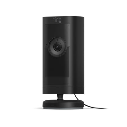 Ring Stick Up Cam Pro Plug-In | Two-Way Talk with Audio+, 3D Motion Detection with Bird’s Eye Zones, and 1080p HDR Video & Colour Night Vision (2023 release), Black