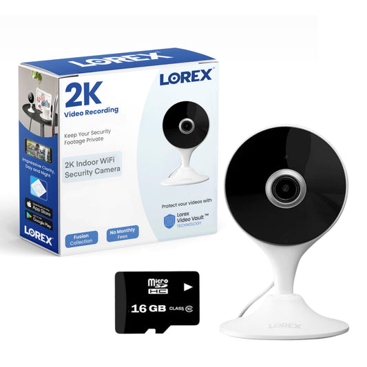 Lorex 2K Indoor WiFi Security Camera – 2K Add-On Camera for Wired Surveillance System for Home, Pet Cam, Baby Cam - IR Night Vision, Person Detection & 2 Way Talk