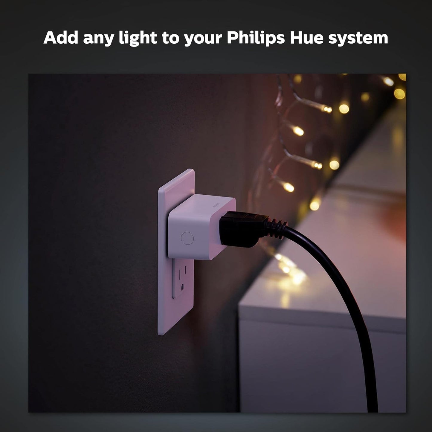 Philips Hue Smart Plug, White - 1 Pack - Turns Any Light Into a Smart Light - Control with Hue App - Compatible with Alexa, Google Assistant, and Apple HomeKit