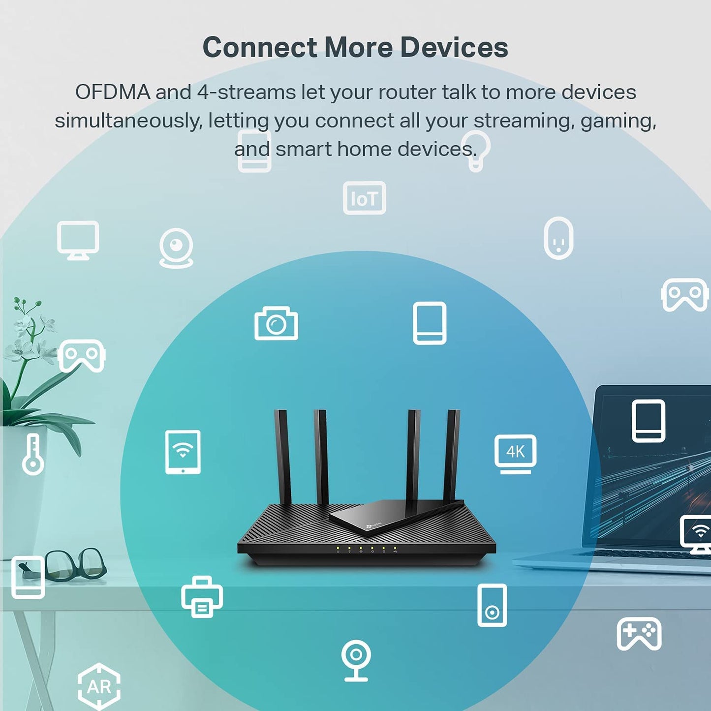 TP-Link AX3000 WiFi 6 Smart WiFi Router (Archer AX55) – 802.11ax Wireless Router, Gigabit Internet Router, Dual Band, OFDMA, MU-MIMO, OneMesh Compatible