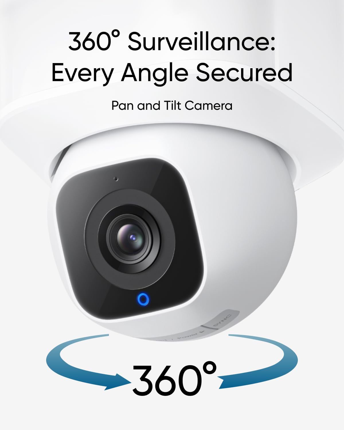 eufy Floodlight Camera E30, Security Camera Outdoor, 360° Pan and Tilt, AI Detection and Tracking, 2K Video, 2.4GHz Wi-Fi, 2,000 Lumens, Custom Voice and Light Alerts, 24/7 Recording, No Monthly Fee