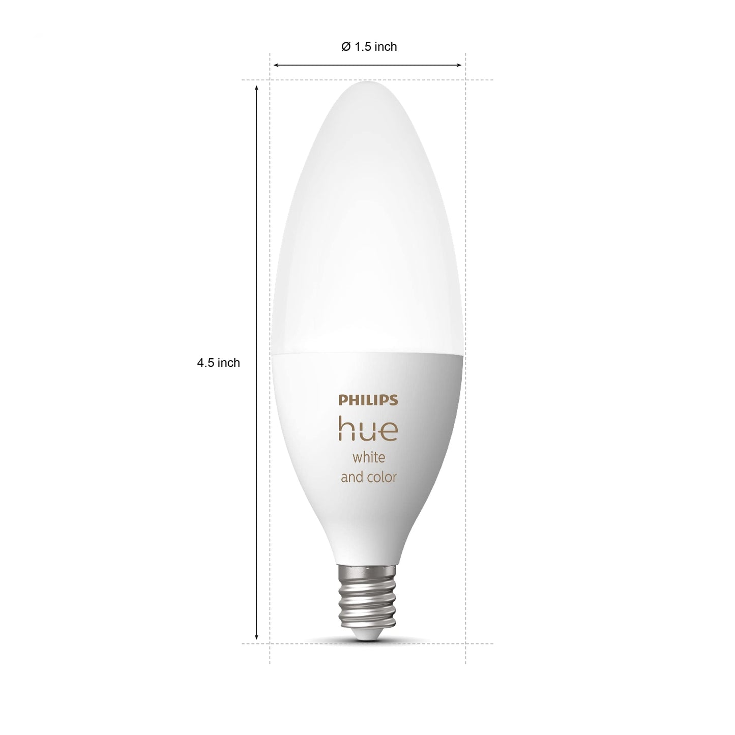 Philips Hue Smart 40W B39 Candle-Shaped LED Bulb - White and Color Ambiance Color-Changing Light - 1 Pack - 450LM - E12 - Control with Hue App - Works with Alexa, Google Assistant and Apple Homekit