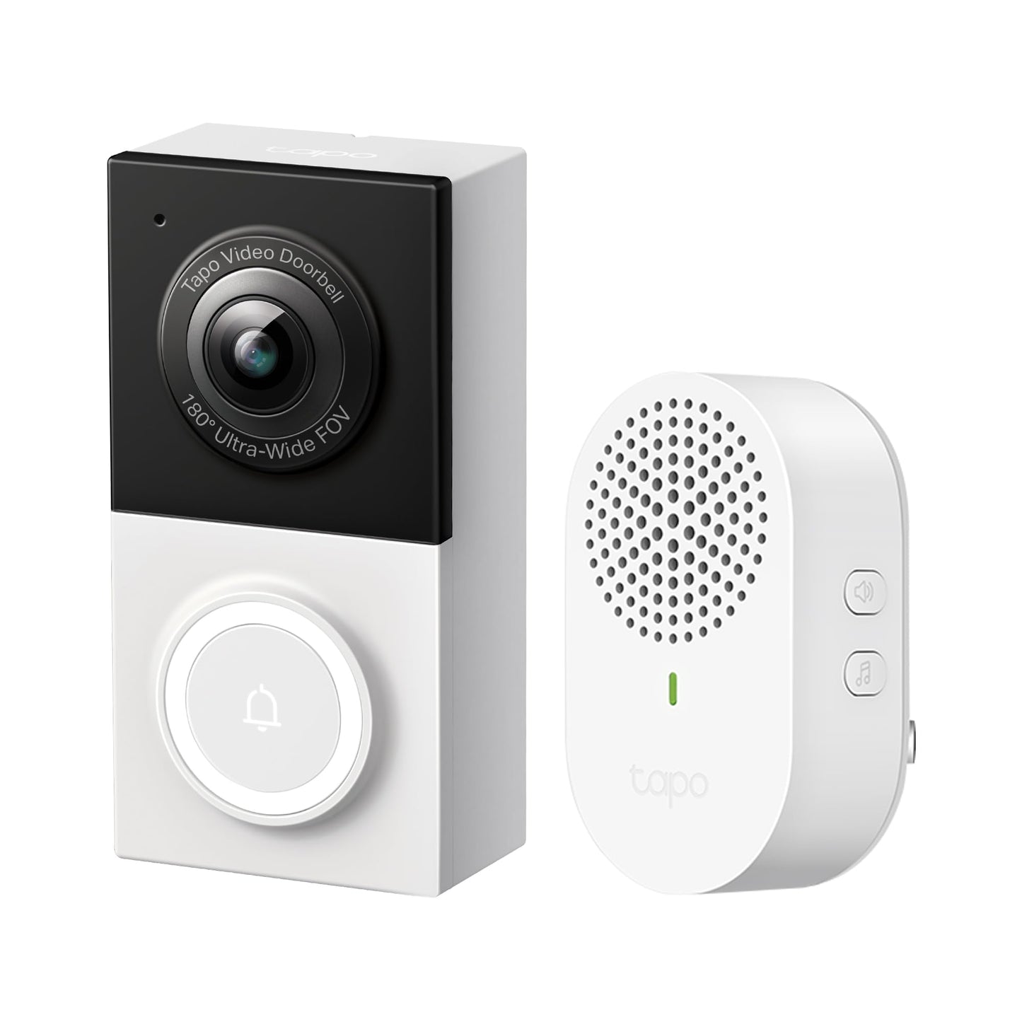 Tapo TP-Link Smart Video Doorbell Camera Wired, 2K 5MP, Color Night Vision, 180° Ultra-Wide FOV, 2-Way Audio, Free AI Detection, Cloud & SD Card Storage, Works w/Alexa & Google Home, D130