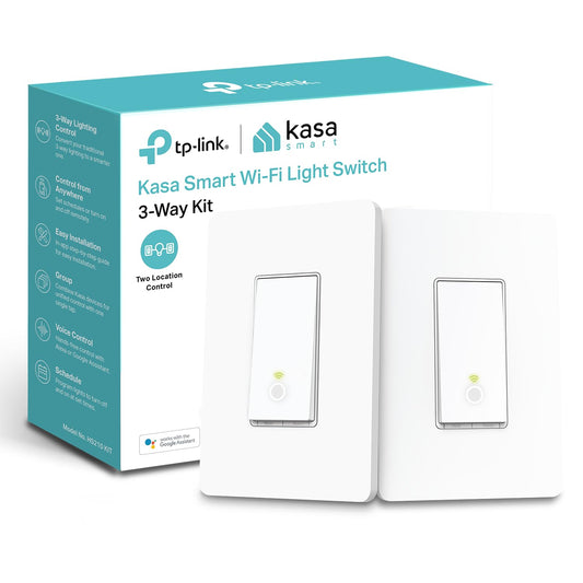Kasa Smart 3-Way Light Switch Kit by TP-Link (HS210 KIT) - Neutral Wire and 2.4GHz Wi-Fi Connection Required, Works with Alexa and Google Home, No Hub Required, UL Certified, 2-Pack