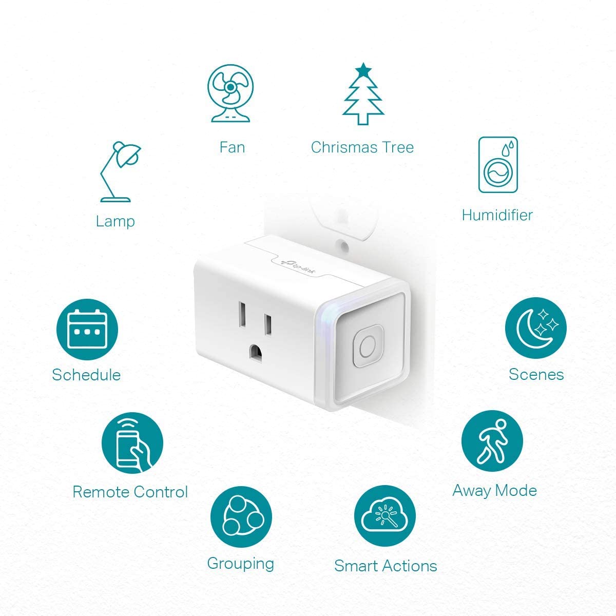 Kasa Smart Plug Mini by TP-Link (HS103P4) - Smart Home WiFi Outlet Works with Alexa, Echo and Google Home, No Hub Required, Remote Control, 2.4GHz WiFi Required, 15 Amp, UL Certified, 4-Pack, White