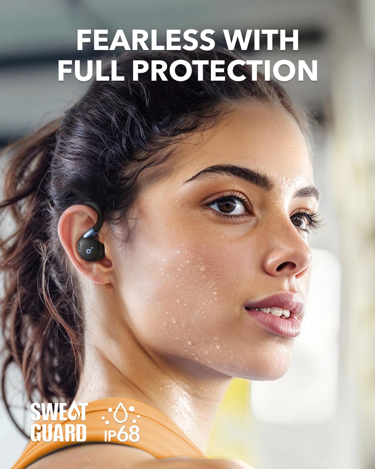 Soundcore Sport X20 by Anker, True-Wireless Workout Earbuds, Rotatable and Extendable Ear Hooks, Deep Bass, IP68 Waterproof, Sweatproof, Dustproof, 48H Play, Sport Earbuds for Gym