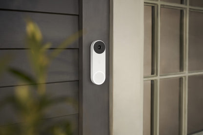 Google Nest Doorbell (Wired, 2nd Gen) - Wired Video Doorbell Camera - Doorbell Security Camera - Snow (G28DR)