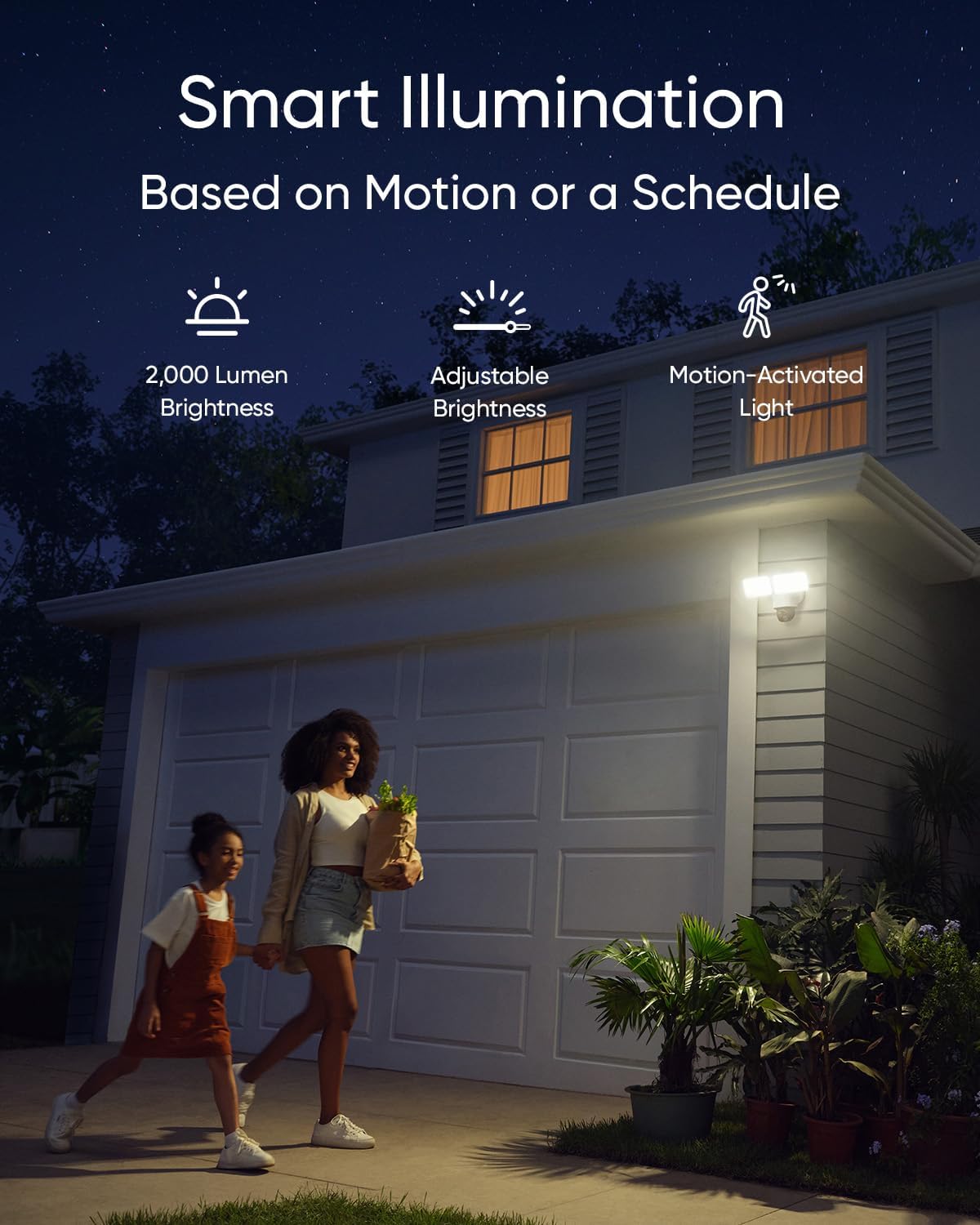 eufy Security Floodlight Camera E340 Wired, 360° Pan and Tilt, 24/7 Recording, Dual-Band Wi-Fi, 2,000 Lumens, Motion-Activated, Dual Camera, HomeBase 3 Compatible, Local Storage, No Monthly Fee