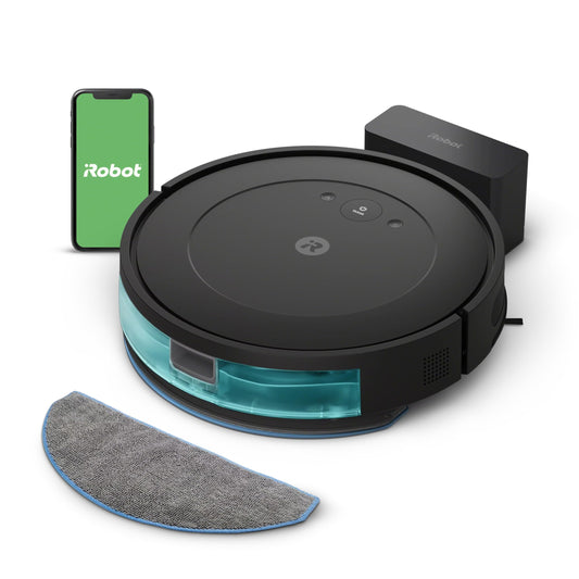 iRobot Roomba Combo Essential Robot Vacuum and Mop (Y0140) - Easy to use, Power-Lifting Suction, Vacuums and mops, Multi-Surface Cleaning, Smart Navigation Cleans in Neat Rows, Self-Charging, Alexa