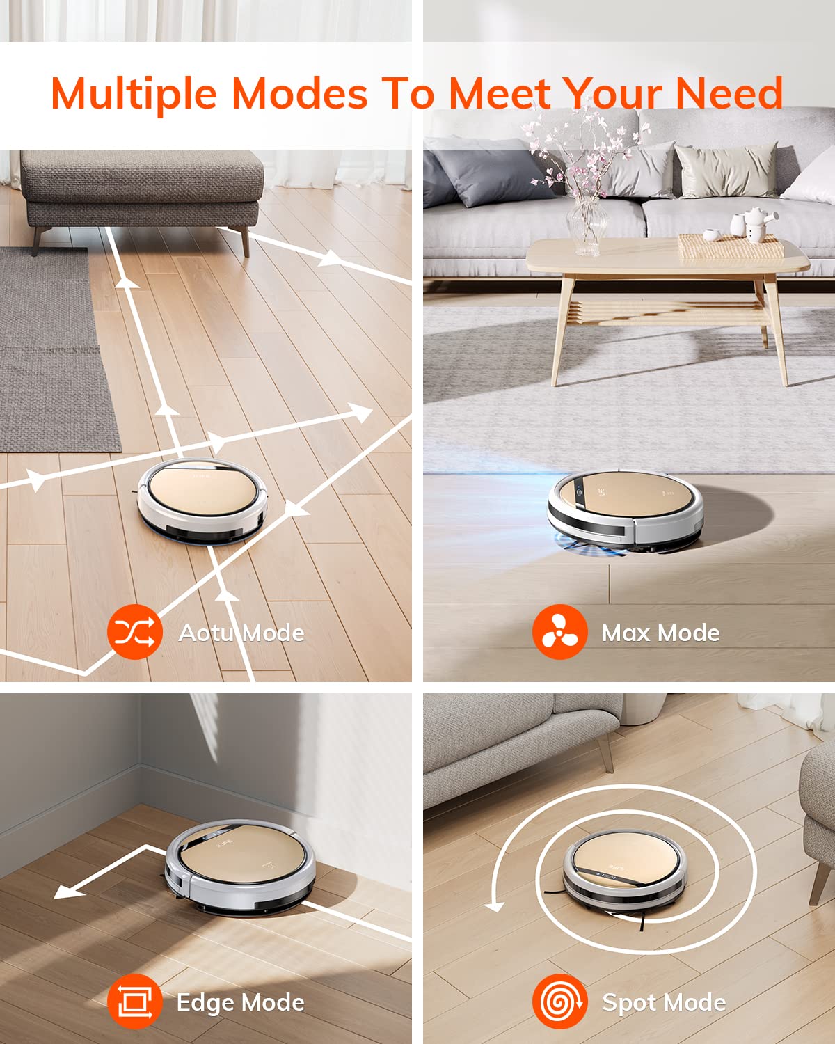 ILIFE V5s Plus Robot Vacuum and Mop Combo with Wi-Fi/App/Alexa, Automatic Self-Charging Robotic Vacuum Cleaner, Slim and Quiet, Cleans Hard Floors Carpets and Pet Hair (V5s Pro Upgrade Version)