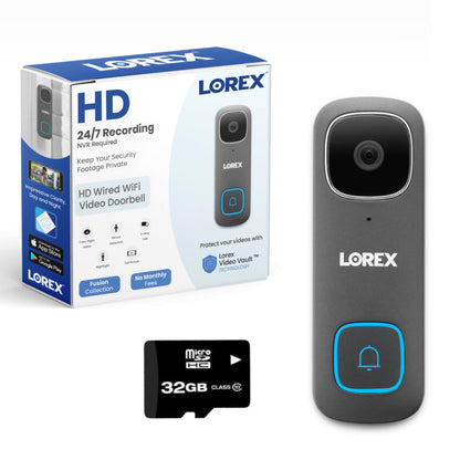 Lorex 1080p Resolution Wired Video Doorbell - Front Door Security with Motion Detection Camera and 2-Way Talk - Surveillance for Front Door, Home and Business