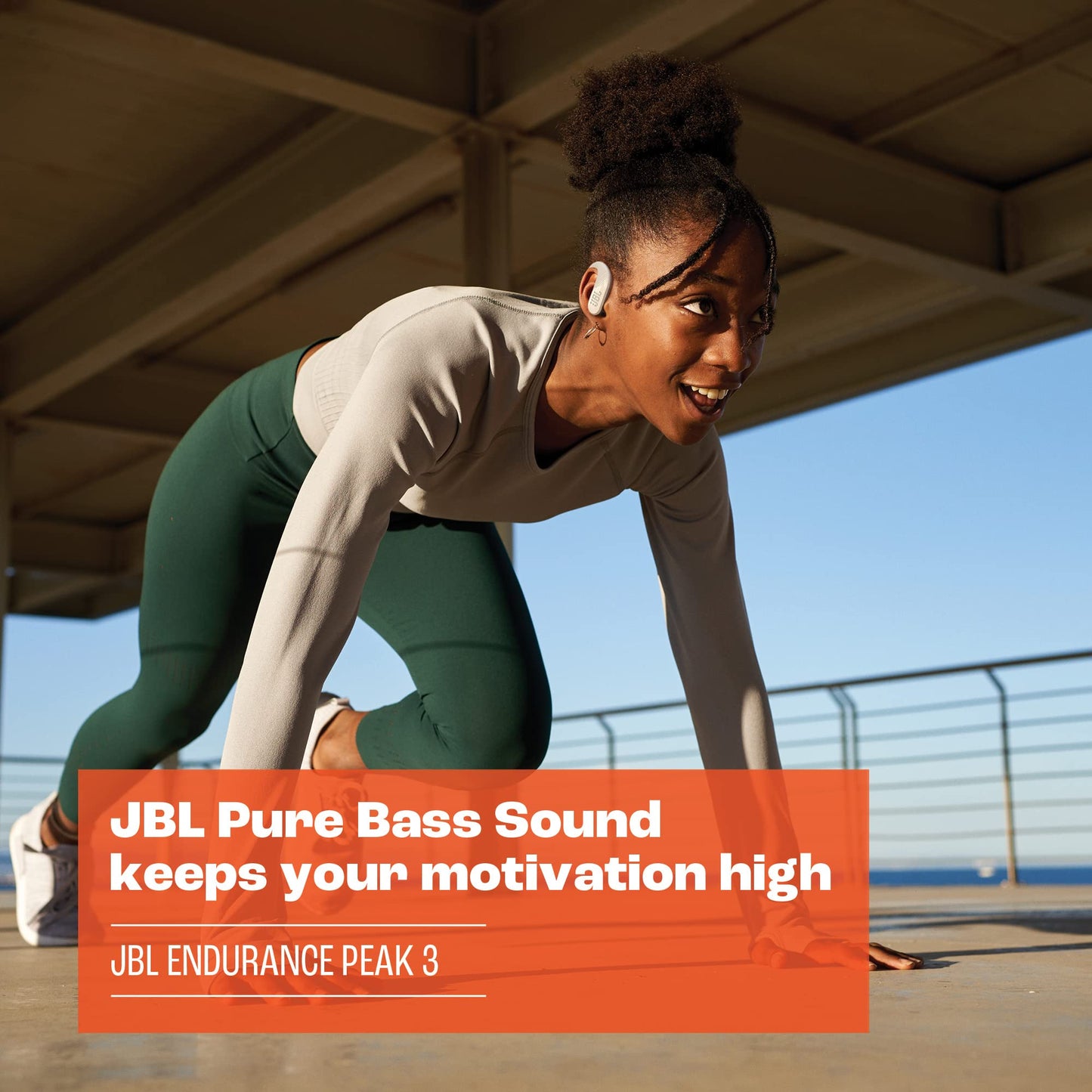 JBL Endurance Peak 3 - True Wireless Headphones (Black) Small