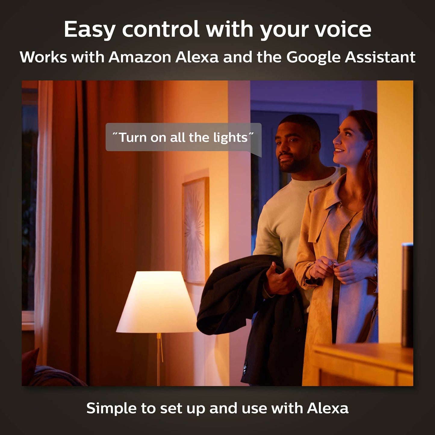 Philips Hue Smart 40W B39 Candle-Shaped LED Bulb - White and Color Ambiance Color-Changing Light - 1 Pack - 450LM - E12 - Control with Hue App - Works with Alexa, Google Assistant and Apple Homekit