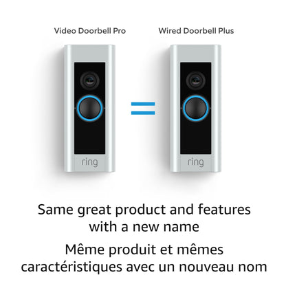 Ring Wired Doorbell Plus (Video Doorbell Pro) – Upgraded, with added security features and a sleek design (existing doorbell wiring required)