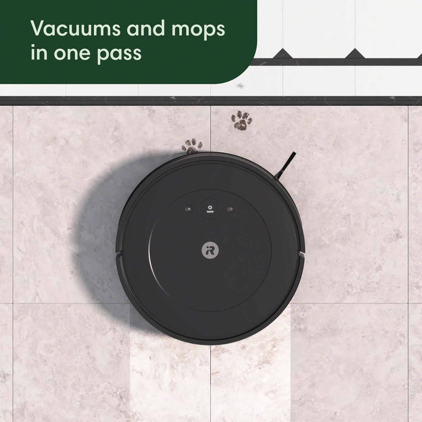 iRobot Roomba Combo Essential Robot Vacuum and Mop (Y0140) - Easy to use, Power-Lifting Suction, Vacuums and mops, Multi-Surface Cleaning, Smart Navigation Cleans in Neat Rows, Self-Charging, Alexa