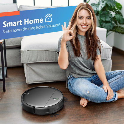 Robot Vacuum and Mop Combo, WiFi/App, Robotic Vacuum Cleaner with Schedule, 2 in 1 Mopping Robot Vacuum with Watertank and Dustbin, Self-Charging, Slim, Ideal for Hard Floor, Pet Hair, Carpet