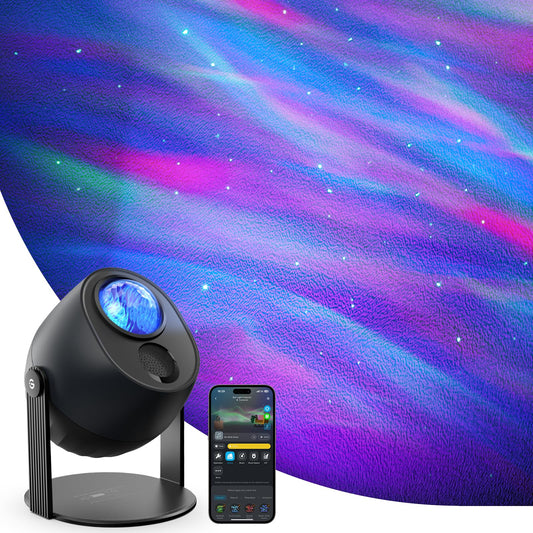 Govee Star Light Projector with 3 Aurora Flowing Effects, Star Projector Works with Matter, Alexa and Google Assistant, 16 Million Colors, 52 Scene Modes, Star Night Light Projector, Without Plug